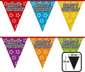 Boland - Holografische vlaggenlijn 'Happy Birthday' - Regenboog