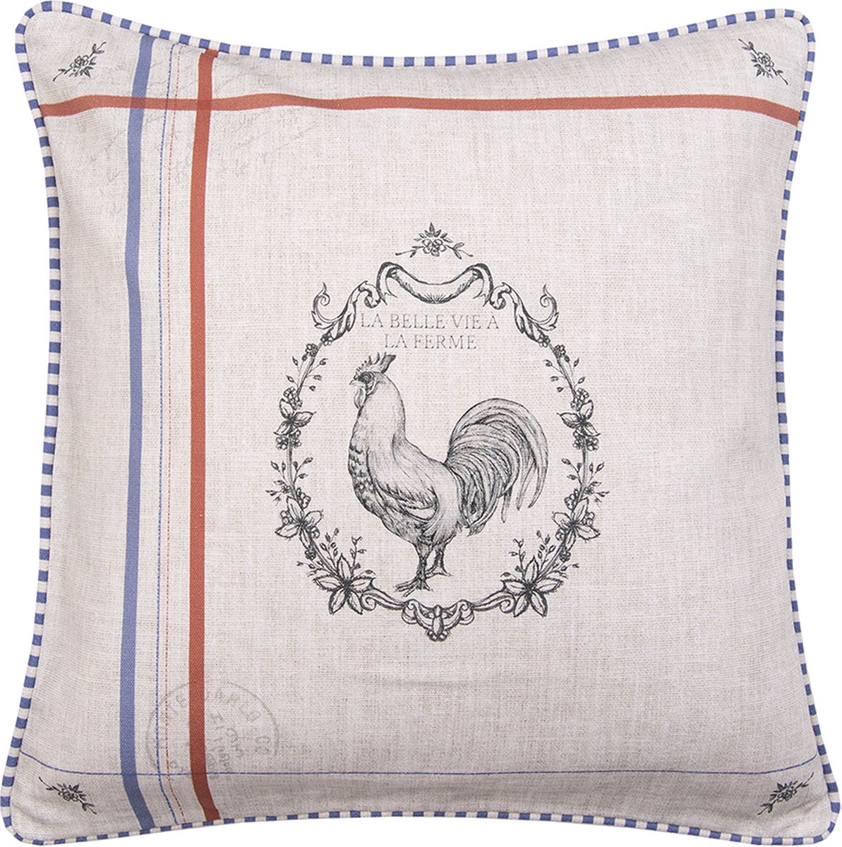 Kussenhoes 40x40 cm Beige Katoen Haan Sierkussenhoes