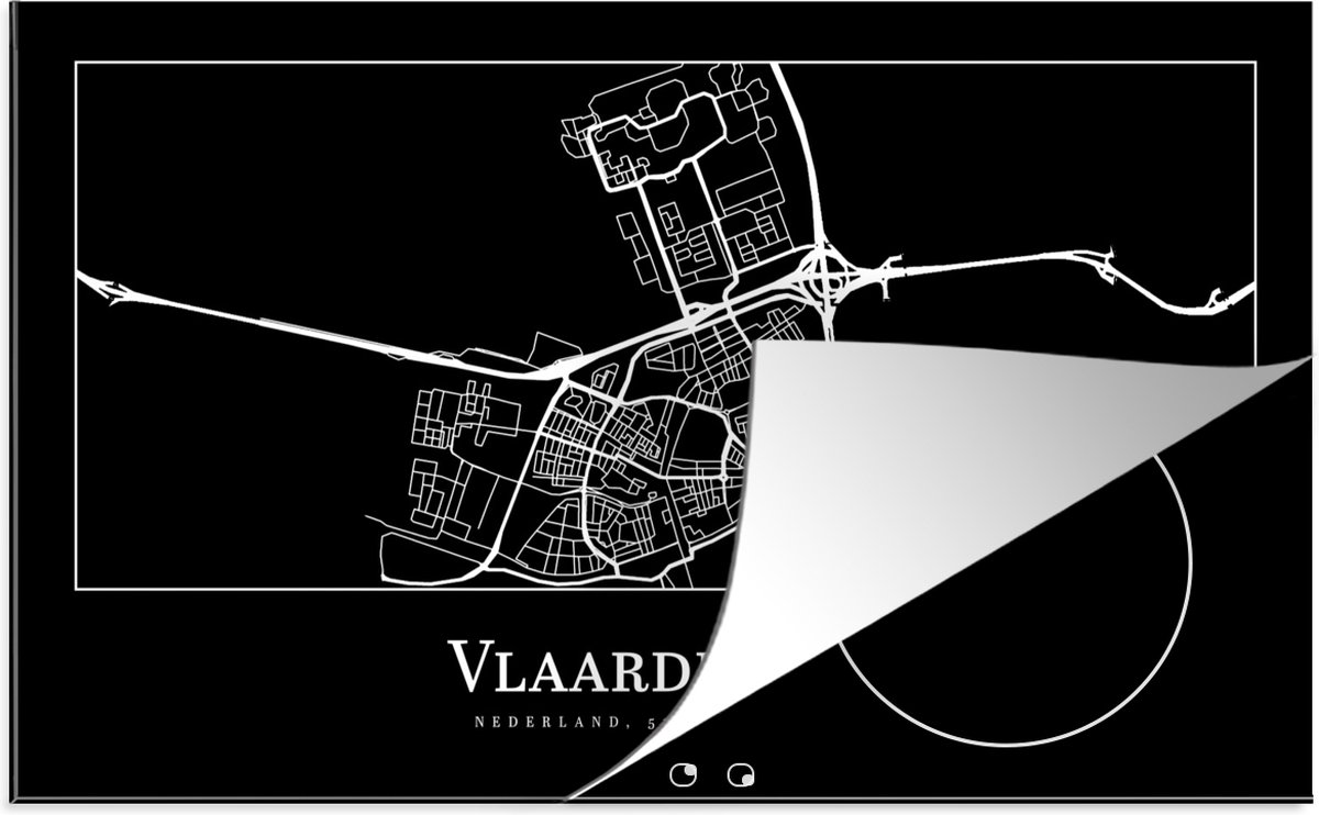 Inductie beschermer - Inductie Mat - Kookplaat beschermer - Stadskaart - Vlaardingen - Plattegrond - Kaart - Inductie beschermer - Inductie Mat - Kookplaat Beschermer - 89.6x51.6 cm - Afdekplaat inductie - Inductiebeschermer