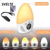 SVELTE- Alarmklok - Slaaptrainer - Zonsopgang en zonsondergang simulatie - Touch sensor nachtlamp - Natuurgeluiden - Inclusief Gratis Leeslampje