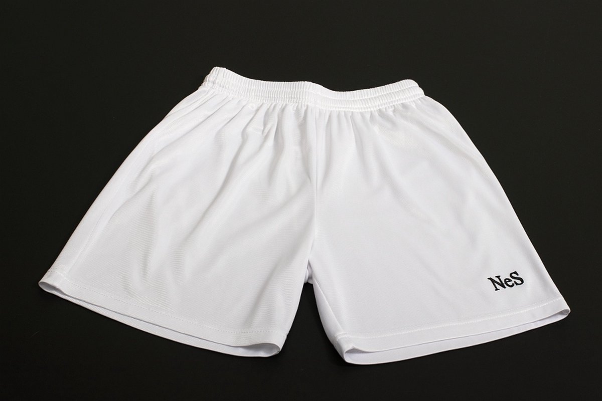 NeS Roma Junior - Sportbroek - Voetbalbroek - Voetbalshort - Wit - Maat 92