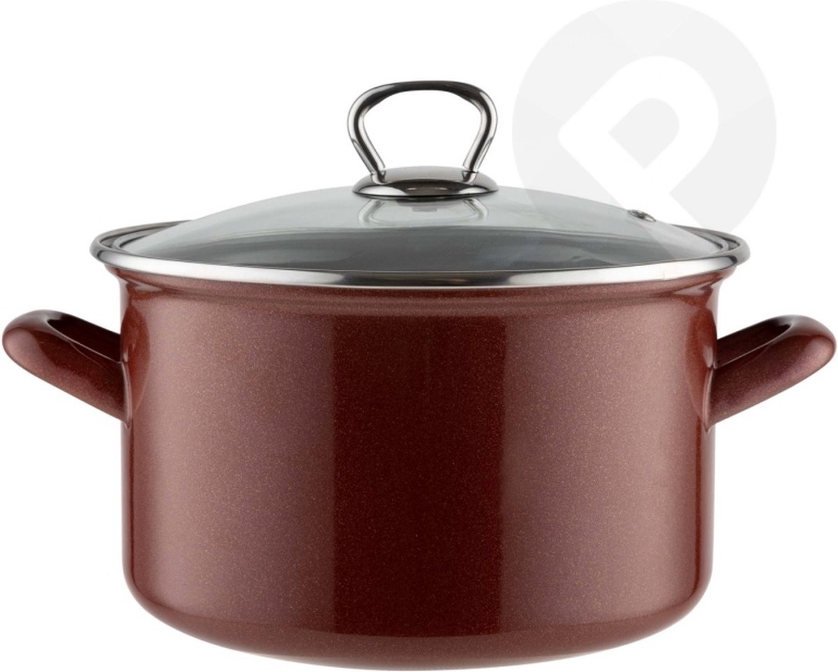 Casserole en Fonte émaillée, Casserole en Forme de Fleur avec Couvercle 18 cm Induction en Céramique et Sécurité du Gaz Batterie de Cuisine Antiadhésive pour Camping Maison Cuisine Barbecue Cuisson