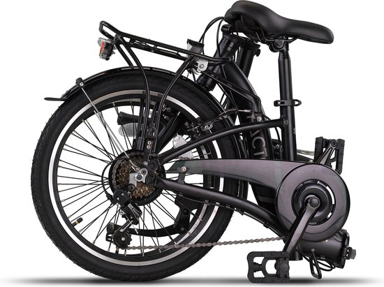 PACTO SIX FOLDING BIKE BLACK 6v VOUWFIETS PLOOIFIETS LAGE INSTAP FIETS ALUMINIUM van PACTO — afbeelding 5