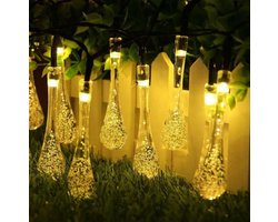 Merkloos Lichtsnoer Solar Druppel - 20 LED - 3 Meter - Verlichting - Warm Wit - Feestverlichting - Tuinverlichting - Sfeerverlichting