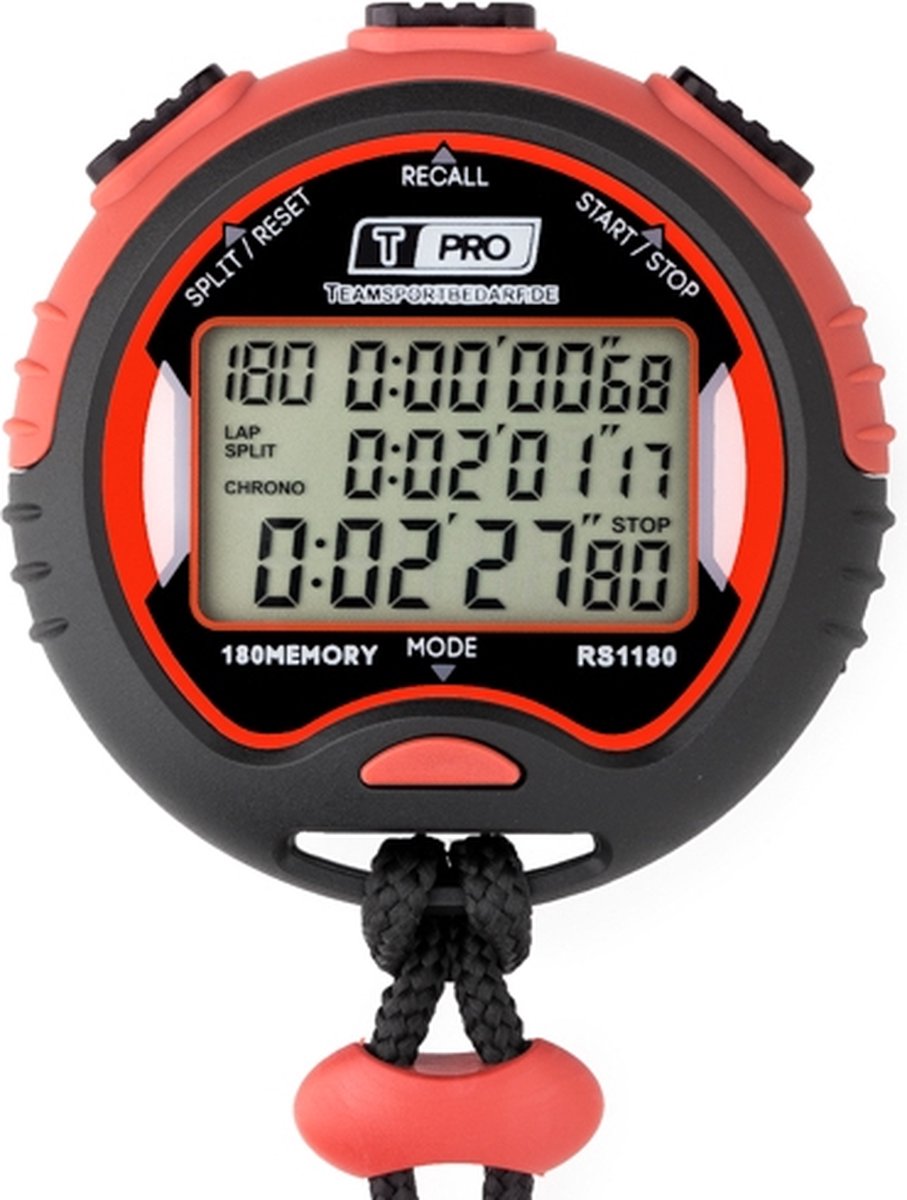 Digitale Stopwatch 180 Tussentijden