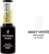 Victoria Vynn – Mega Base Milky White 8 ml - rubberbase wit - witte - gellak - gelpolish - gel - lak - polish - gelnagels - nagels - manicure - nagelverzorging - nagelstyliste - uv / led - nagelstylist - callance