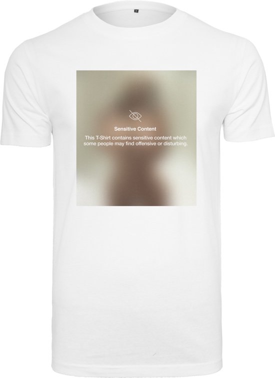 Mister Tee - Sensitive Content Heren T-shirt - XL - Wit