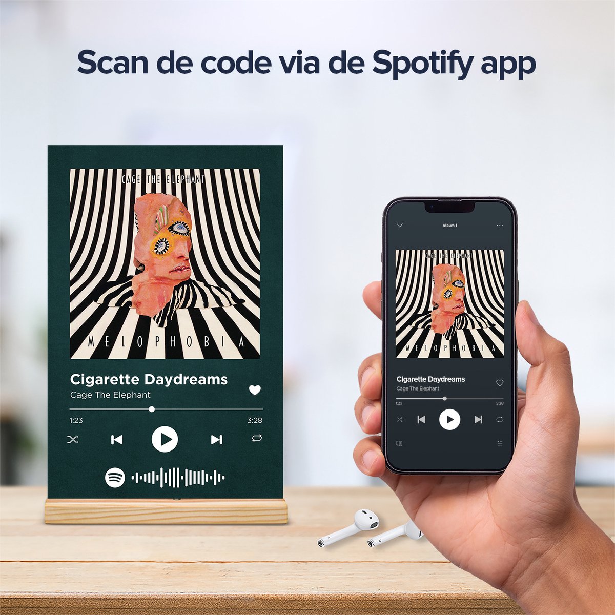 cigarette daydreams spotify code Songr Spotify Muziek Bordje - Cigarette Daydreams - Cage The Elephant -  20x30 - Groen