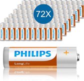 72 pièces (6 ampoules par 12 pièces) piles AA Philips Longlife