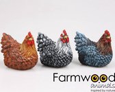 Farmwood Animals Tuinbeeld Kip mini 8x7x7,5cm (1 stuk) assorti
