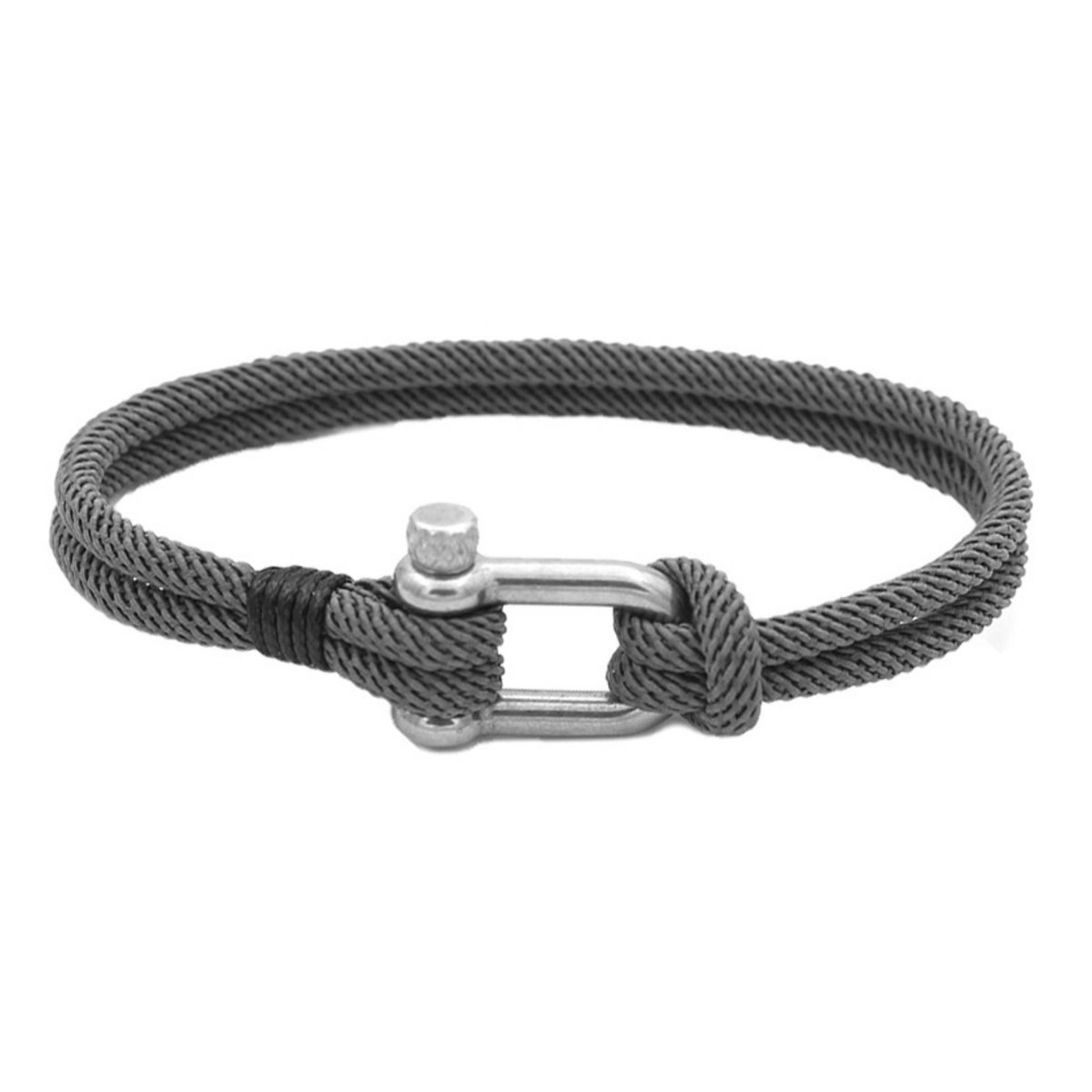 Kungu luxe Grijs rope armband voor heren en dames - Outdoor Milano line - Cadeau - Geschenk - Voor Man - Vrouw - Armbandje - Jewellery