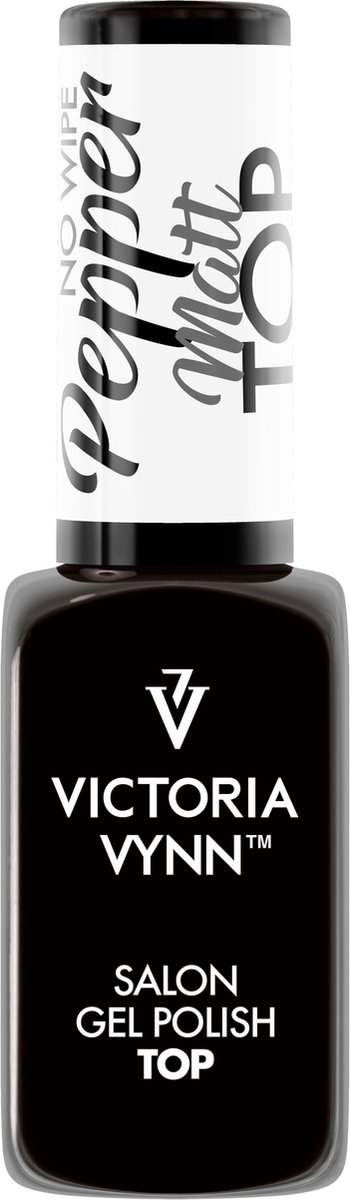 Victoria Vynn – Top Pepper Matt 8 ml - transparant topcoat mat met zwarte flakes - gellak - gelpolish - gel - lak - polish - gelnagels - acrylnagels - polygel - nagels - nagelverzorging - nagelstyliste - uv / led - nagelstylist - callance