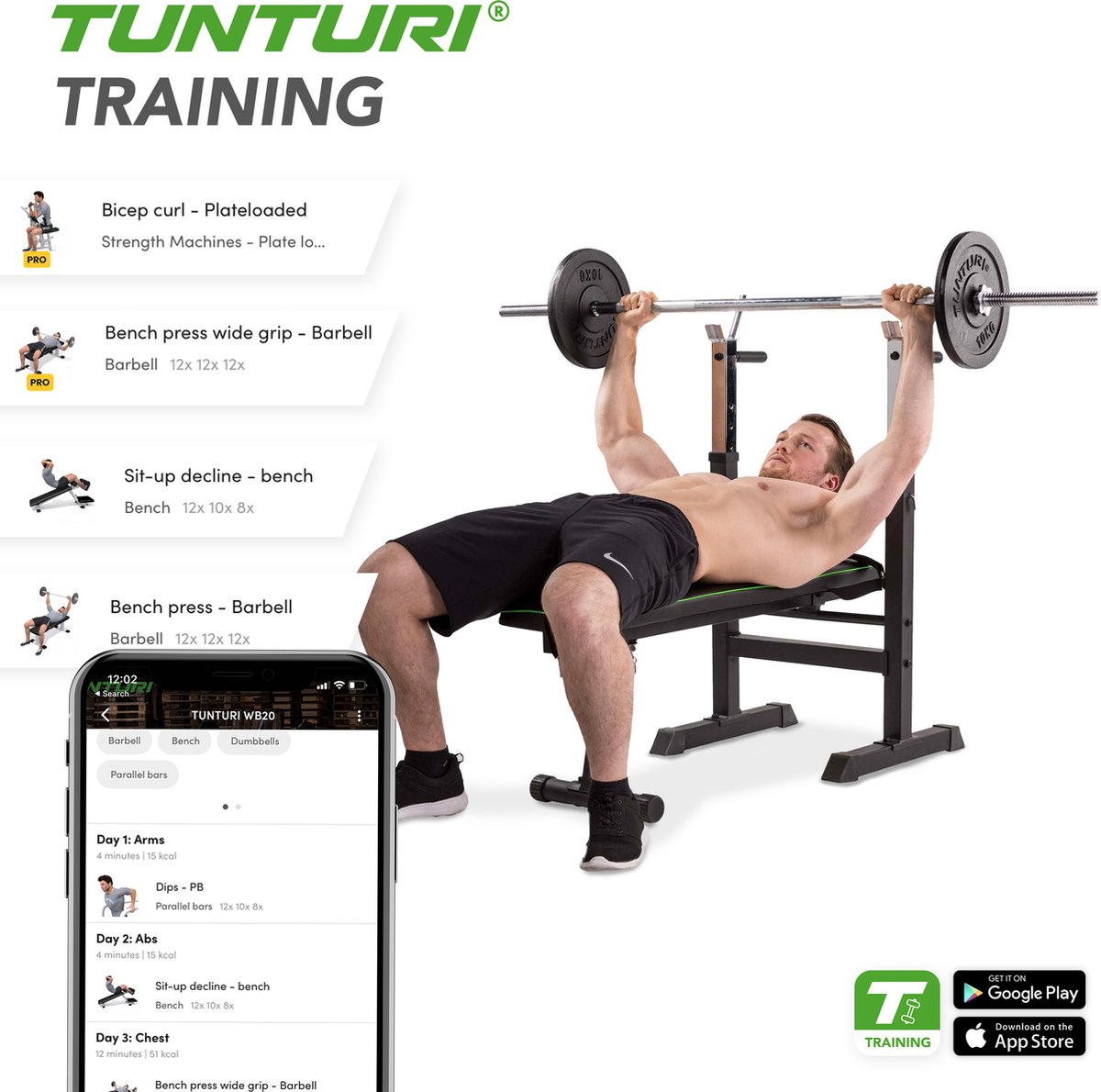 Tunturi Tunturi WB20 Halterbank - afbeelding 3