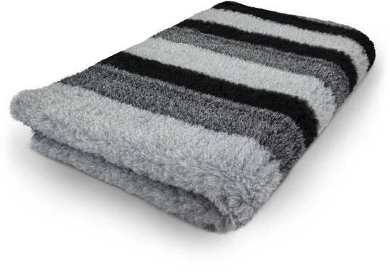 Vetbed Stripes - Antraciet - Antislip Hondenmat - Rol 10 Meter - Benchmat - Hondenkleed - Voor Honden - Machine Wasbaar - Droogloopmat