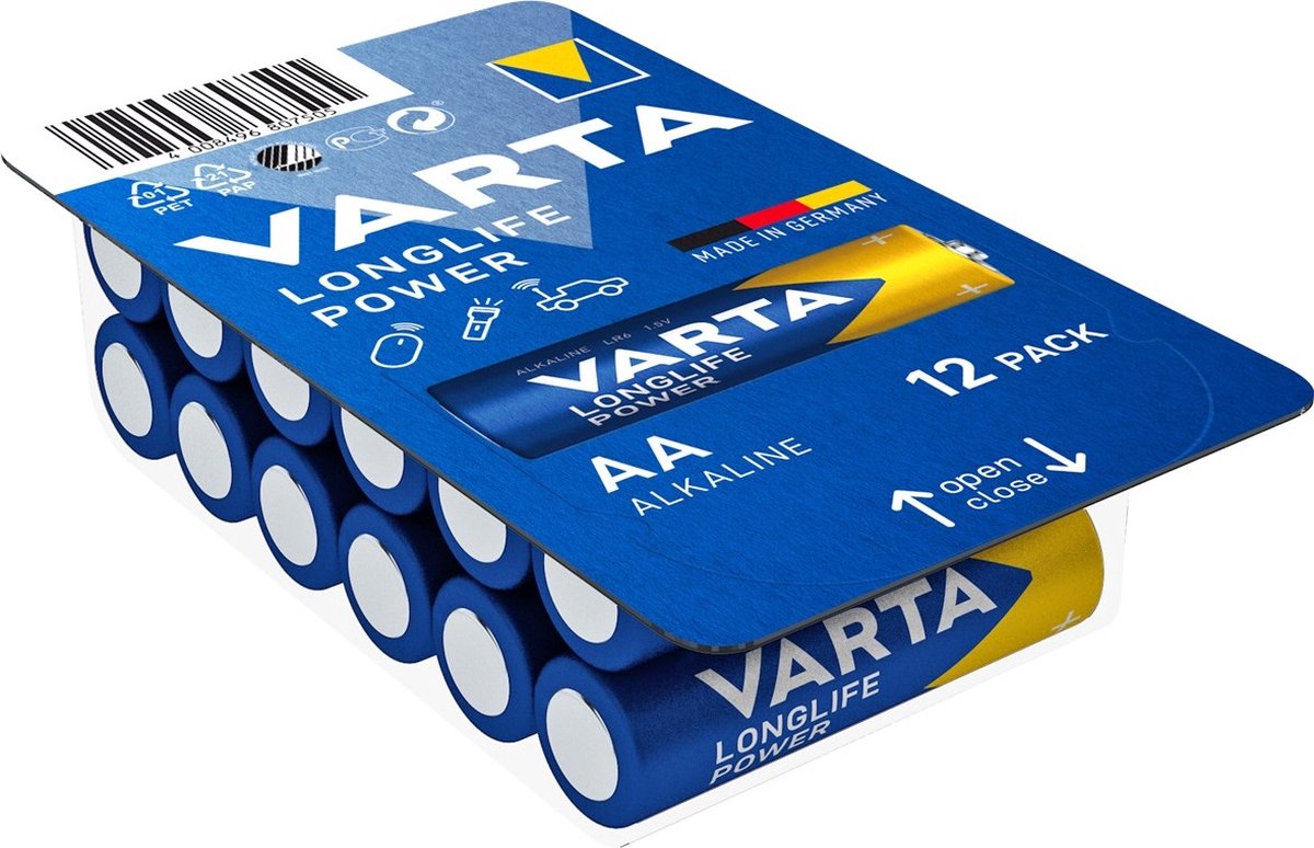 Varta LONGLIFE Power AA Big Box 12 AA batterij (penlite) Alkaline 1.5 V 12 stuk(s)