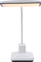GreenBuys Daglichtlamp Bureaulamp Tafellamp - Led - 3 Licht Standen - Dimbaar - 10.000 LUX - USB Oplaadbaar - Draaibaar en Kantelbaar - Hobby lamp - Wit