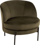 J-Line stoel Lounge Rond - textiel/metaal - groen