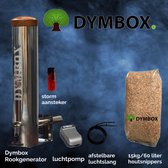 Dymbox 1,3L koud rookgenerator incl. 10kg Eiken rookhout snippers (incl.luchtpomp starter set) voor rookovens rookkasten en BBQ ( cold smoker ) koud rook generator CSG