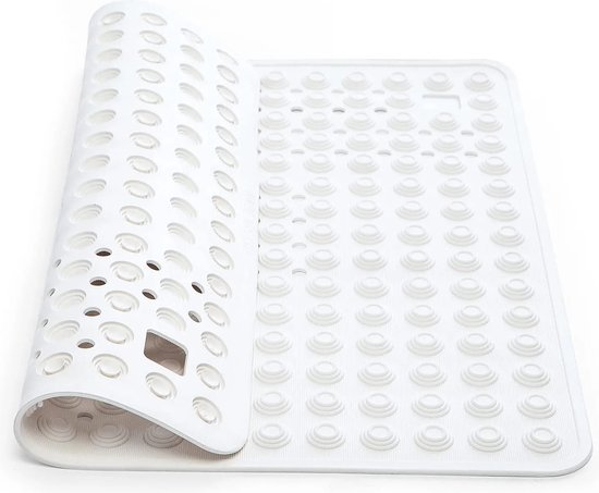 Tapis De Douche Antidérapant Stafeny - PVC Anti-moisissure - Blanc 60x90cm - Sécurité Salle De Bain