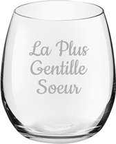 Drinkglas gegraveerd - 39cl - La Plus Gentille Soeur