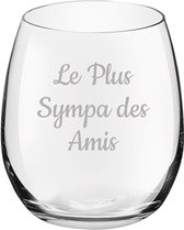 Drinkglas gegraveerd - 39cl - Le Plus Sympa des Amis