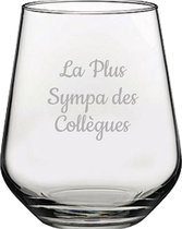 Drinkglas gegraveerd - 42,5cl - La Plus Sympa des Collègues