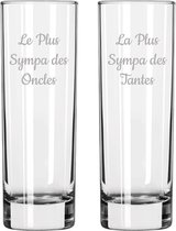 Longdrinkglas gegraveerd - 22cl - Le Plus Sympa des Oncles & La Plus Sympa des Tantes