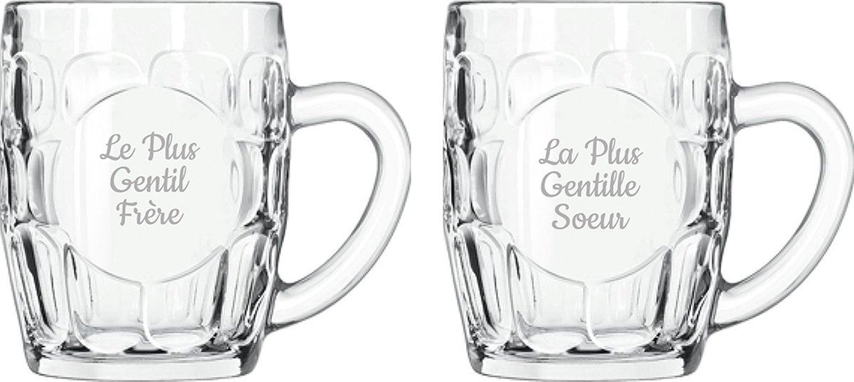Bierpul gegraveerd - 55cl - Le Plus Gentil Frère & La Plus Gentille Soeur