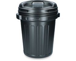 Excellent Voerton 40 L – Voeremmer voor vee – Emmer met deksel - Met draai-sluiting – Ook als prullenbak – 40 x 43 x 53 cm - Zwart