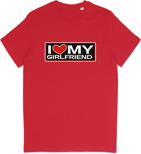 T Shirt heren - Ik Hou Van Mijn Vriendin - Rood - Maat XL