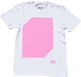 IA Interactief Glow T-Shirt voor Kinderen - Super Roze Gloed - Wit - Maat 140