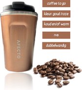 café à emporter tasse | café à emporter | gobelet isolant or | réutilisable | contenu 380 ml