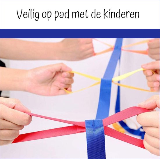 *** 2x Wandelkoord - Loopkoord Kinderopvang - 2x Wandeltouw 10 Kinderen - Evacuatiecoord - van Heble® *** van Heble® — afbeelding 3