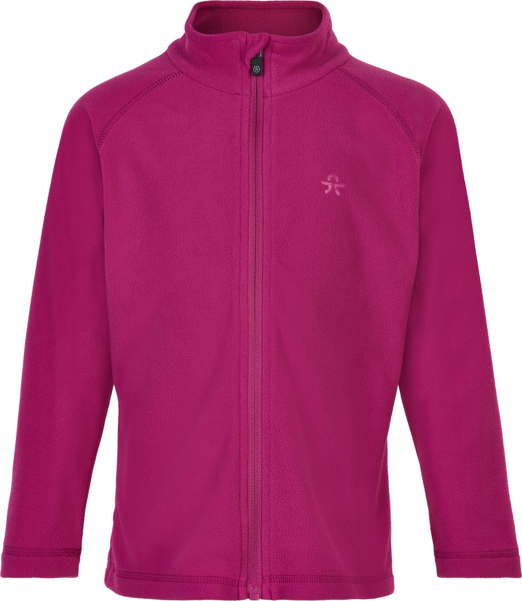 Color Kids - Fleece jas voor kinderen - Gerecycled - Festival Fuchsia - maat 128cm