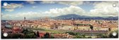 WallClassics - Tuinposter – Uitzicht over Florence - Italië - 60x20 cm Foto op Tuinposter (wanddecoratie voor buiten en binnen)