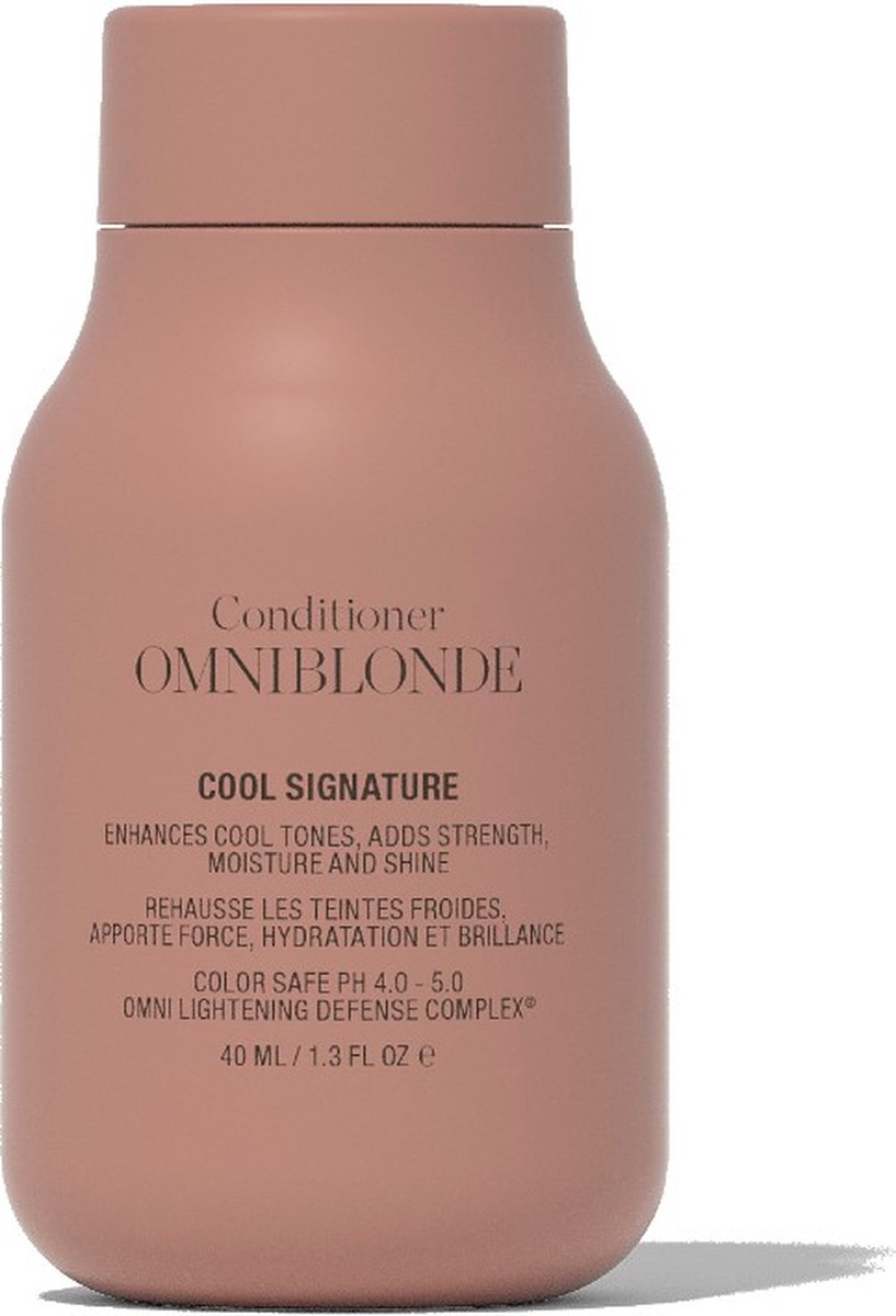 Omniblonde Cool Signature Conditioner - 40 ml - Normale shampoo vrouwen - Voor Alle haartypes - Conditioner voor ieder haartype