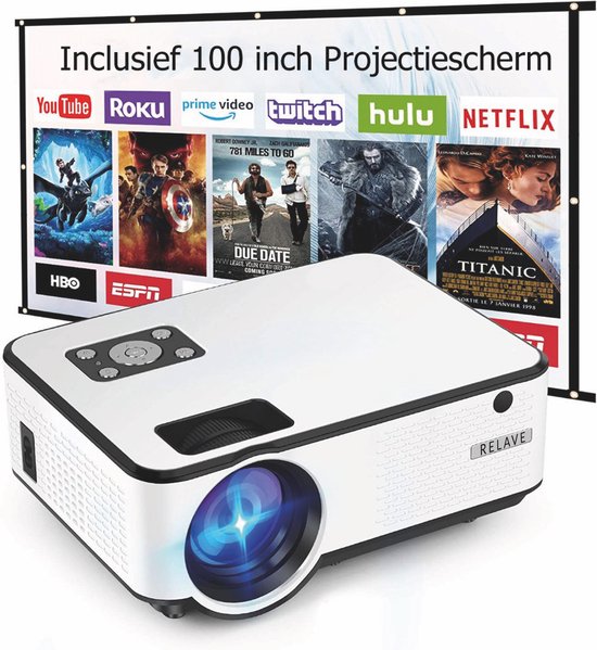 passie Huisdieren Lodge Relave - Input tot Full HD Beamer - 6500 Lumens - Mini Projector - Streamen  met... | bol.com