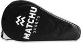 Matchu Sports - Padeltas - Padel hoes - Padel tas - Heren/dames - Geschikt voor 1 padel racket - Zwart - Met voering - Met draagkoord