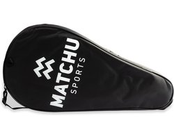 Matchu Sports - Padeltas - Padel hoes - Padel tas - Heren/dames - Geschikt voor 1 padel racket - Zwart - Met voering - Met draagkoord