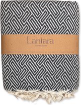 Lantara - Athene - Sprei Grand foulard - Zwart - Katoen - 150x250cm