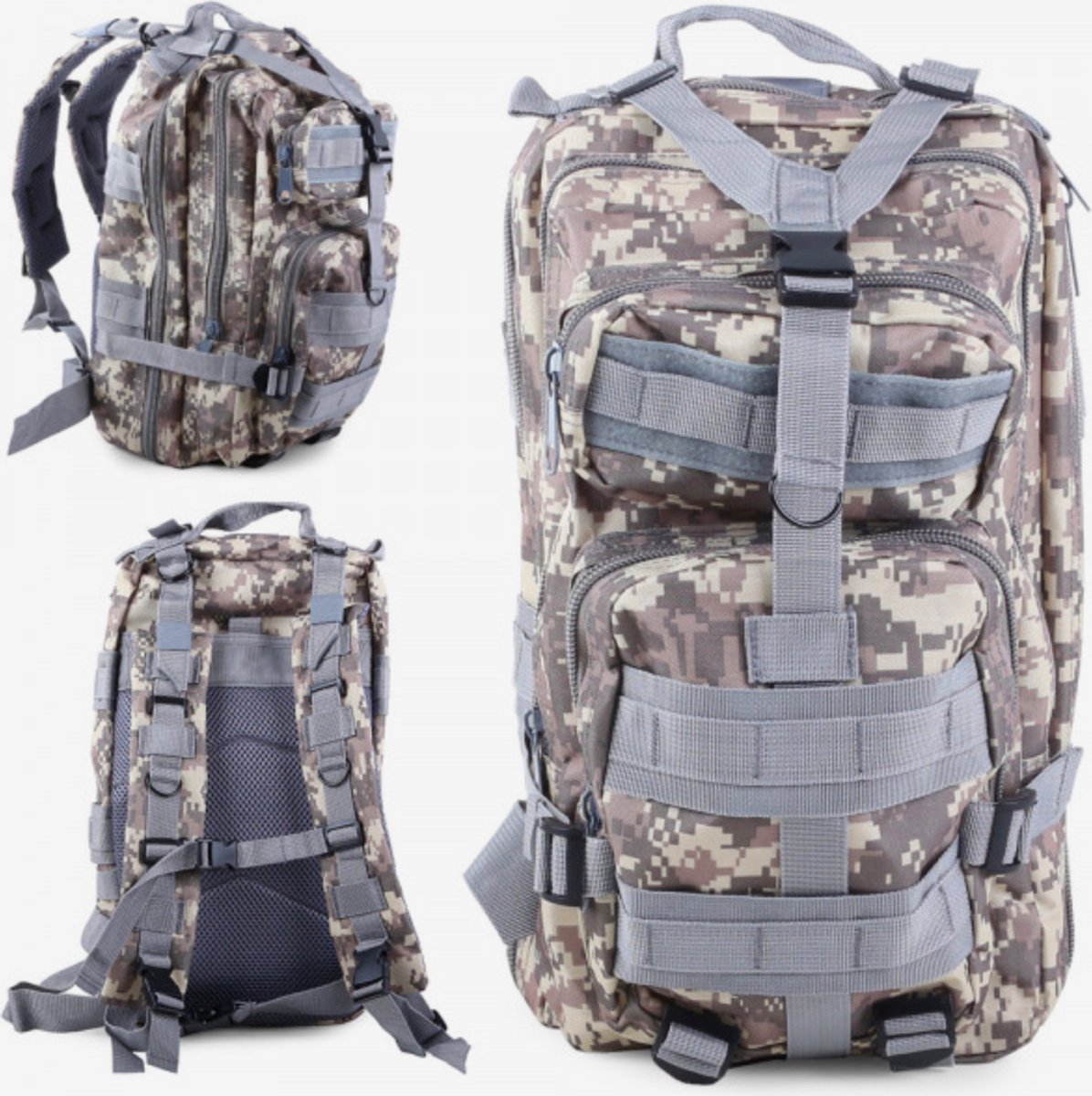 GEAR3000® - Tactical Backpack - Militaire Rugzak - 30L - Trekking Rugzak - Camouflage Kleding