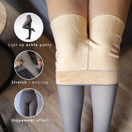 Winterlegging voor dames, thermische pluche panty, hoge