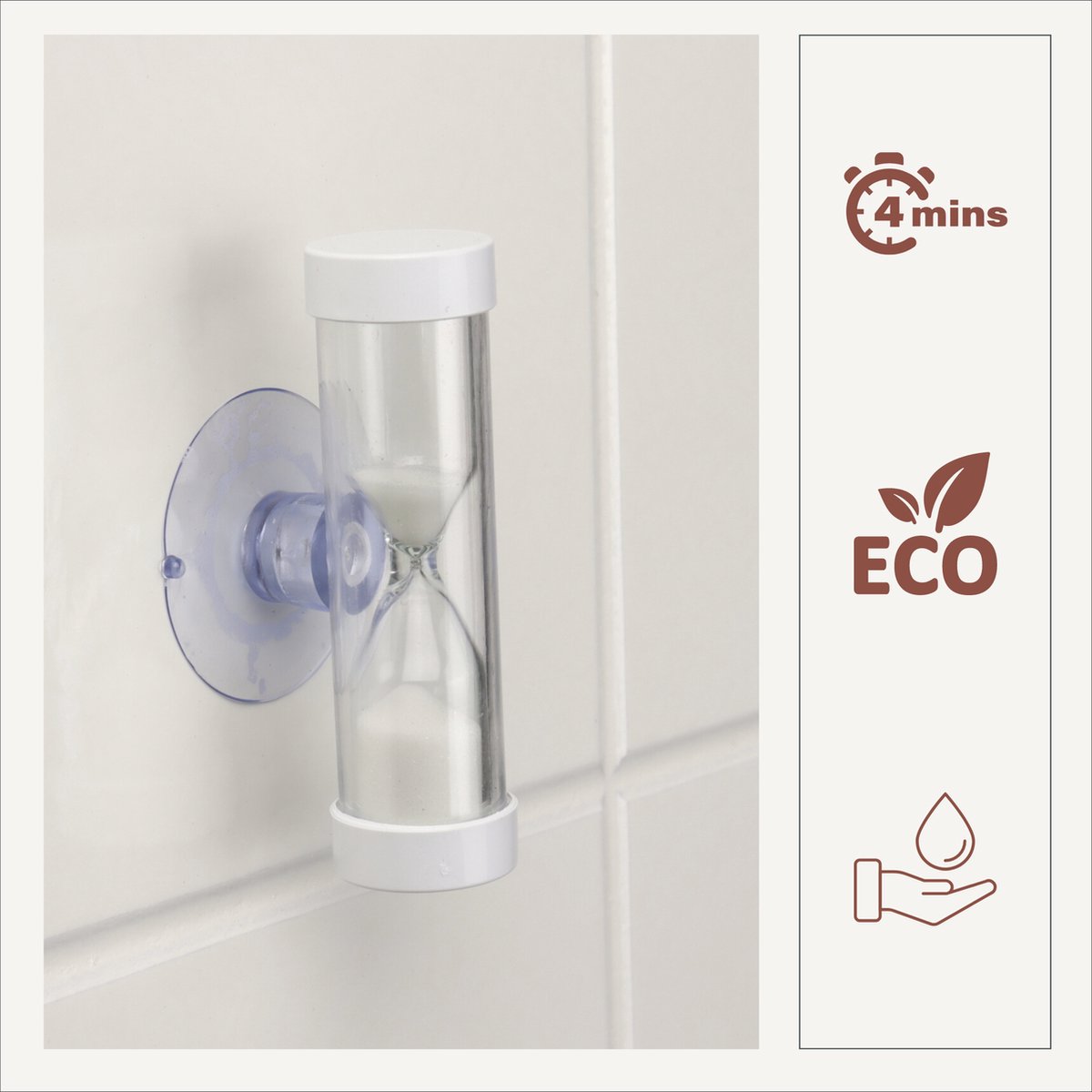 Orange85 Douchetimer Zandloper 4 minuten Douche Klok