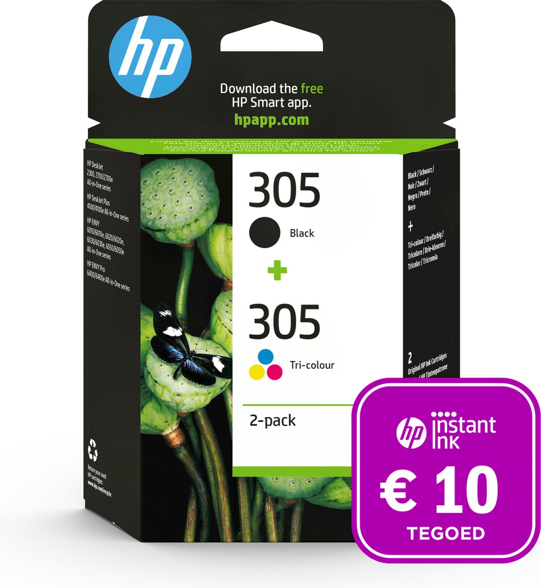 HP 305XL - Inktcartridge kleur & zwart + Instant Ink tegoed - HP