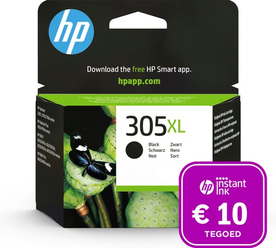 HP 305XL - Cartouche d'encre noire + crédit Instant Ink