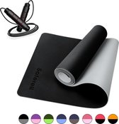 Bol.com Combideal - Saferell Antislip Yogamat - Zwart - Gemaakt van TPE met extra dik (6mm) - 183 cm x 61 cm x 06 cm + WITKID Sp... aanbieding