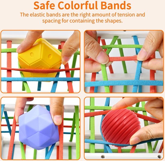 YSR- Speelgoed voor baby's, 1 2 jaar, sensorisch speelgoed voor baby's van 6 tot 12 en 18 maanden, sorteerder voor vormen met gestructureerde ballen, sensorische ballen, ontwikkelingskubus, speelgoed voor kinderen, meisjes, jongens, cadeau