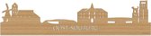 Skyline Oost-Souburg Bamboe hout - 120 cm - Woondecoratie - Wanddecoratie - Meer steden beschikbaar - Woonkamer idee - City Art - Steden kunst - Cadeau voor hem - Cadeau voor haar - Jubileum - Trouwerij - WoodWideCities
