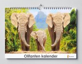 Olifanten kalender - verjaardagskalender - 35x24cm - Huurdies