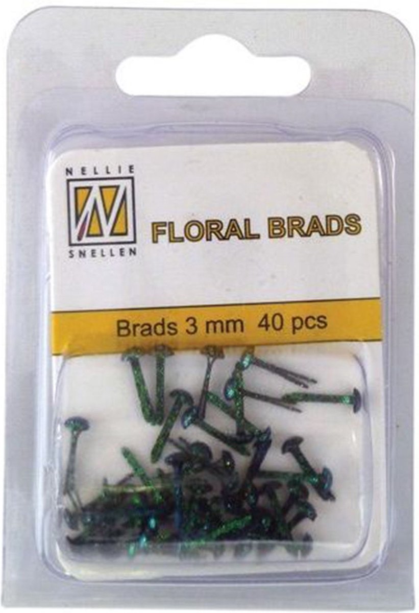 NELLIE SNELLEN, FLORAL BRADS, GLITTER Black, Zwart - De Hobbyvlinder